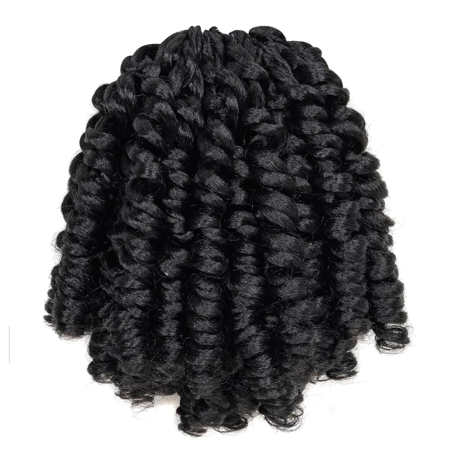( US ONLY) FAST SHIPPING WC | Toyotress® Wand Curl Crochet Hair - 6 Packs Jet Black Jamaican Bounce Crochet Hair, Short Bob Curly Crochet Braids Bouncy Curls Synthetic Braiding Hair Extensions Toyotress